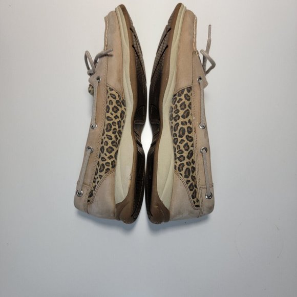 Sperry Top-Sider Womens Size 10 Tan Slip On Cheetah Print Boat Shoes - Picture 4 of 7